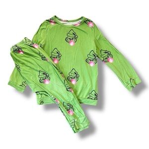 Bunny Knot | Bamboo Grinch Pajama Set (3T) 💚💗